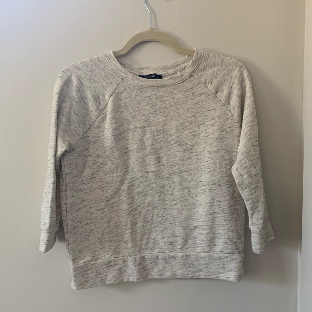 Cropped Heather Grey/Cream Sweatshirt